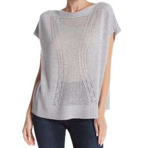 Inhabit Cashmere & Linen Blend Short Sleeve Top